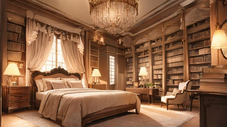 cozy bedroom vintage books candle 4k wallpaper scaled