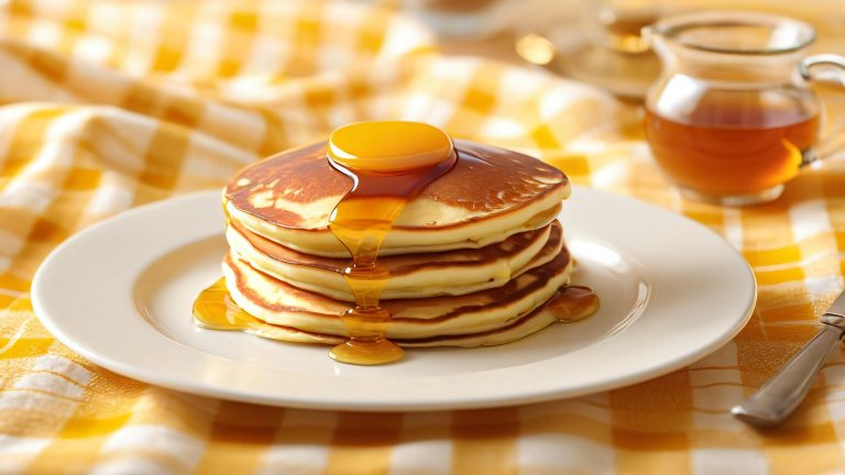 cozy breakfast pancake scene 4k wallpaper scaled