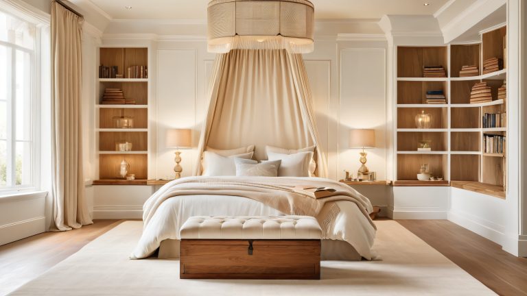 cozy storage nook velvet ottoman vintage decor 4k wallpaper scaled