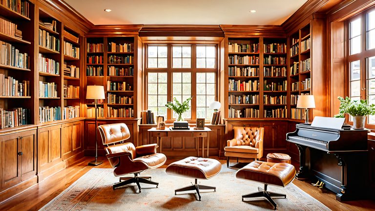 coin d'étude confortable à l'échelle