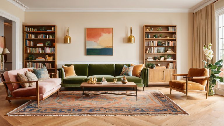 cozy vintage living room wallpaper 4k scaled