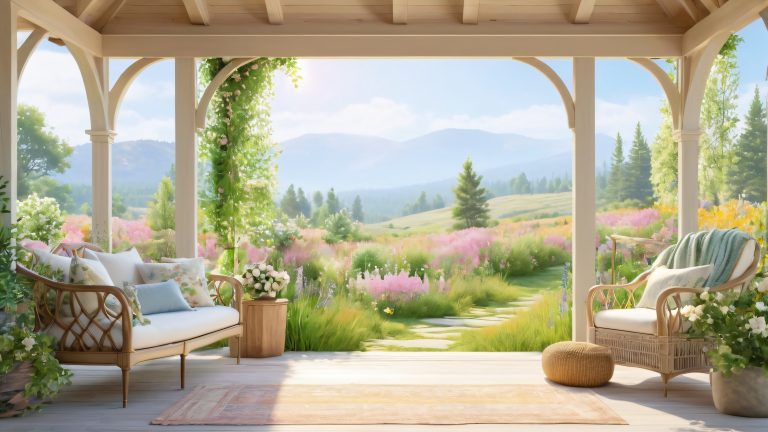 cozy whimsical cottage wallpaper 4k quality scaled