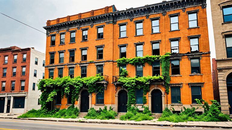 crumbling apartment building 4k urban decay wallpaper scaled