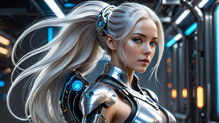 cybernetic goddess 4k wallpaper scaled