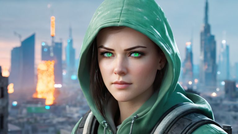 cyberpunk apocalypse wallpaper ruined city determined operator 4k scaled