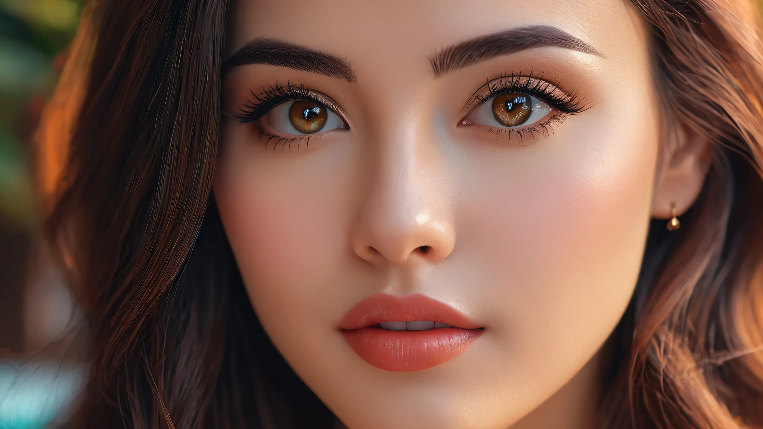 Aesthetic Cyberpunk Cityscape Background A futuristic cityscape with towering skyscrapers and neon lights at dusk.