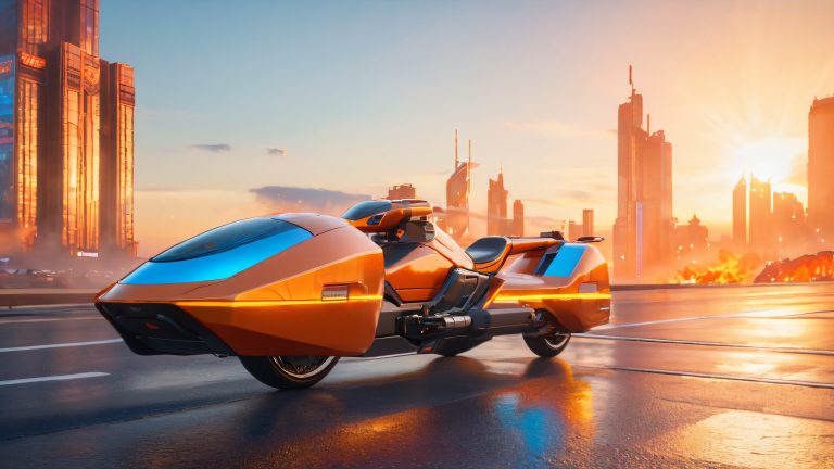 cyberpunk cityscape hoverbike escape burning metropolis wallpaper scaled