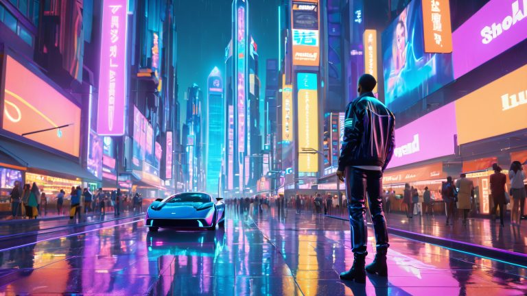 cyberpunk metropolis emerge scaled