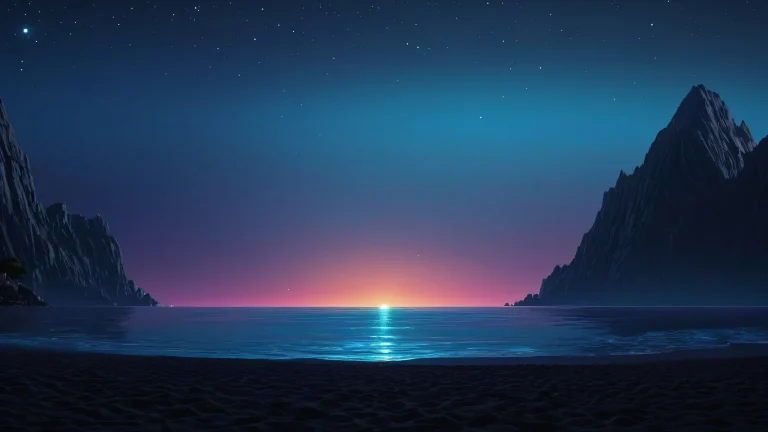 A dark and sentimental cyberpunk cityscape with neon lights and futuristic architecture at night.