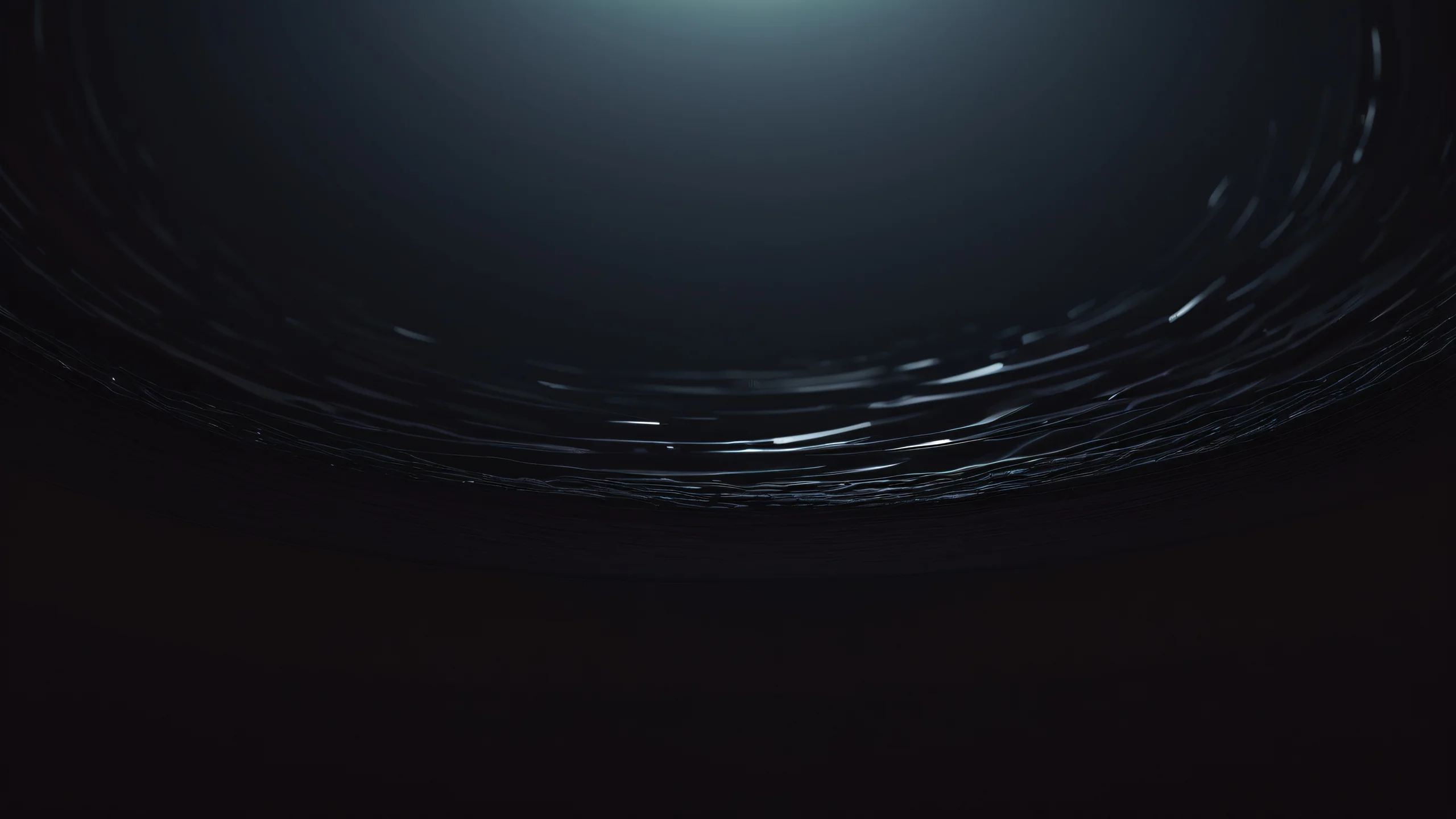 4K Cyberpunk Urban Nightmare Wallpaper for PC/Mac Dark and moody cityscape with towering skyscrapers and neon lights reflected in a dark pool of water.