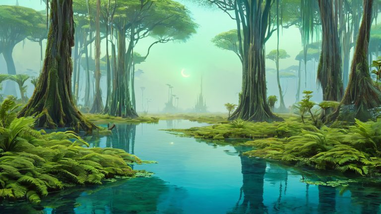 dagobah swamp wallpaper teth trees moss scaled