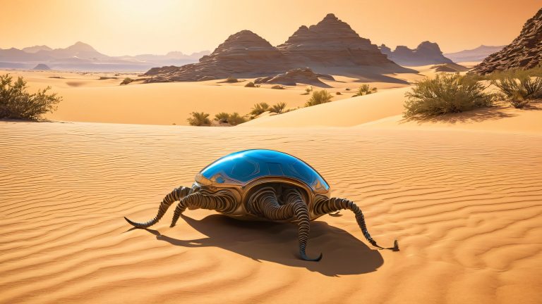 desert beast unfurls scaled