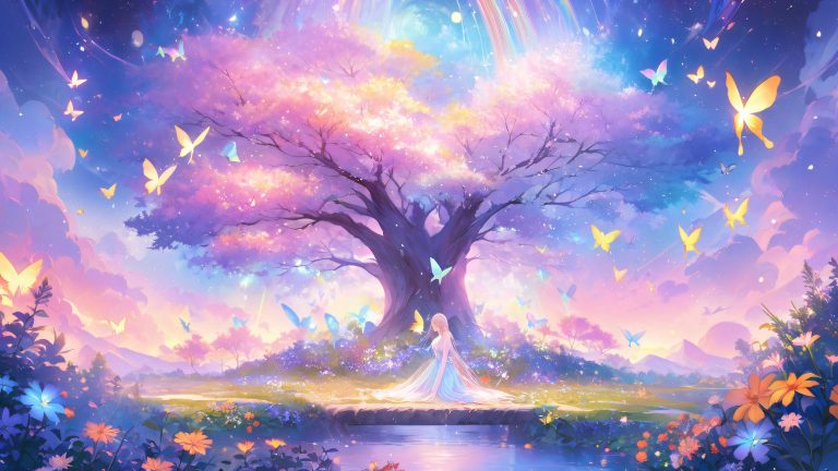 dreamy floral fantasy wallpaper 4k scaled