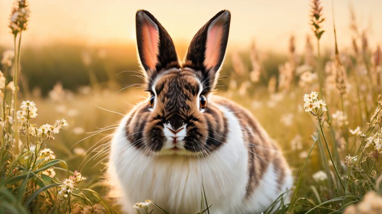 dutch rabbit meadow 4k wallpaper scaled