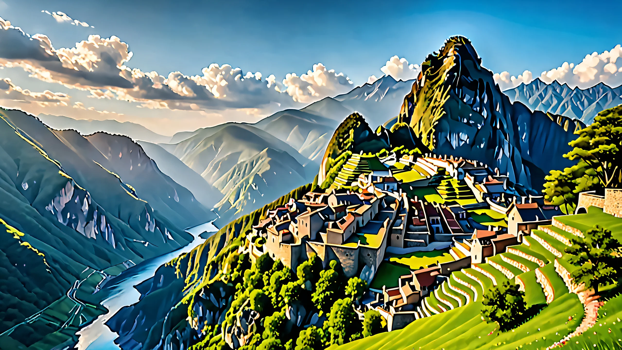 Stunning Dynamic Artistic Masterpiece 4K Wallpaper A stunning abstract artwork with intricate details and vibrant colors