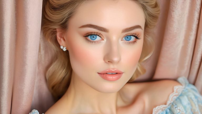 elegant woman portrait wallpaper oil pastel masterpiece classic scaled