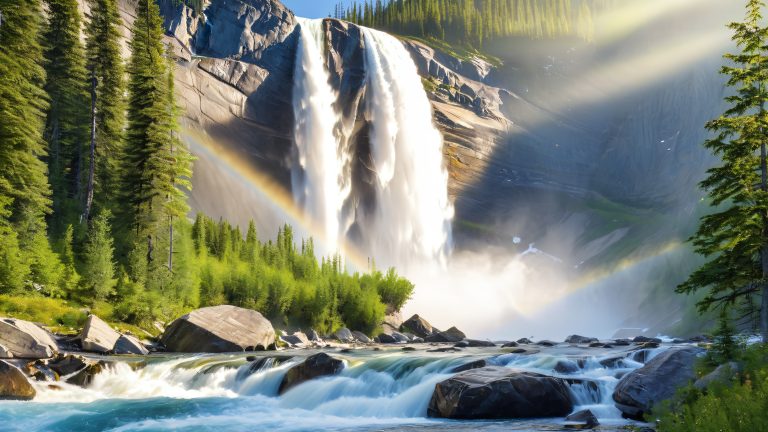 emperor falls 4k wallpaper mount robson provincial park scaled