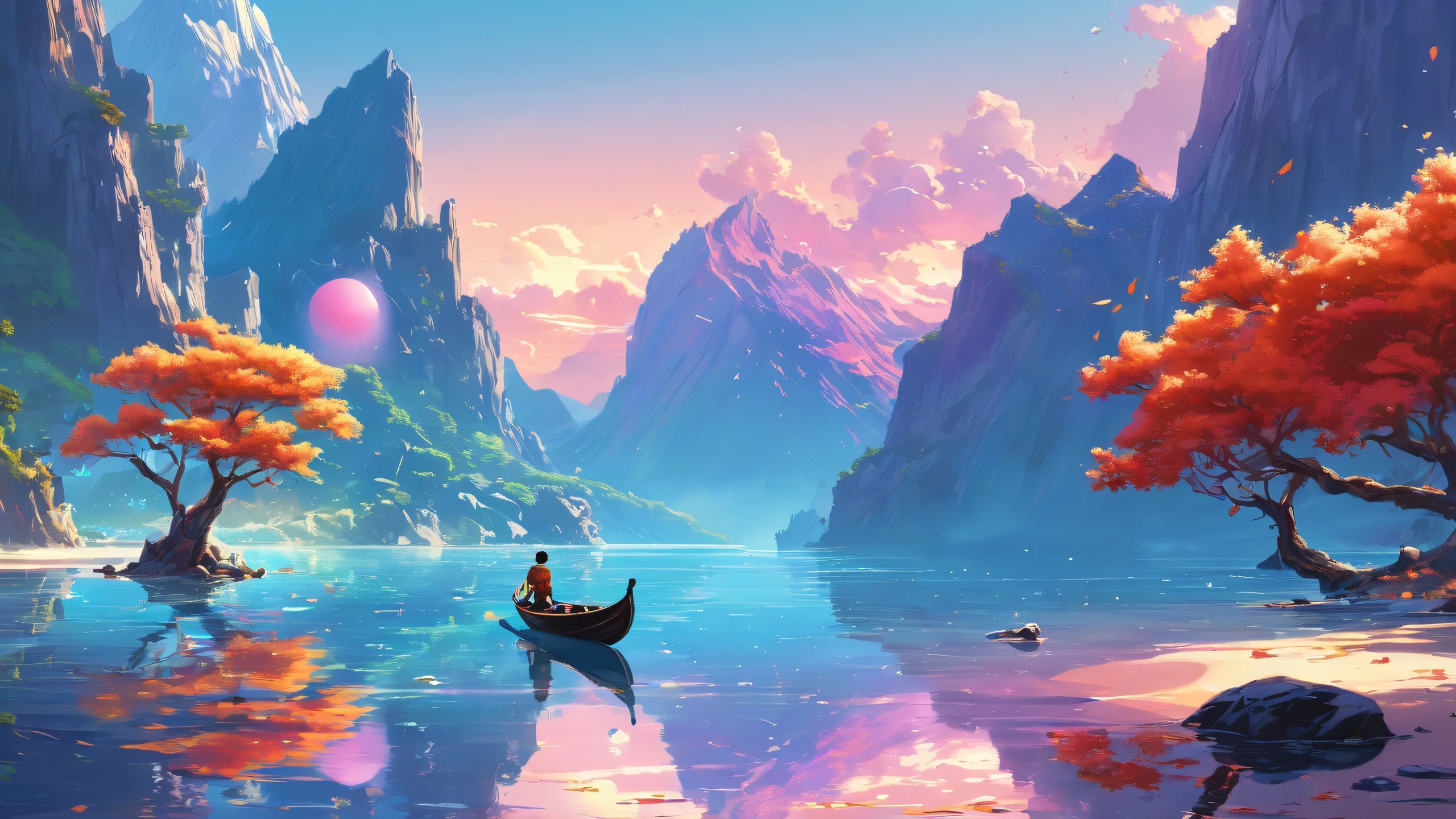 A stunning digital artwork of a perfectly clean void on Desktop/PC