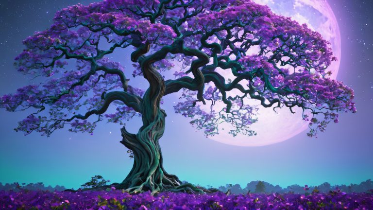 ethereal bloom majestic skeletal tree 4k wallpaper scaled