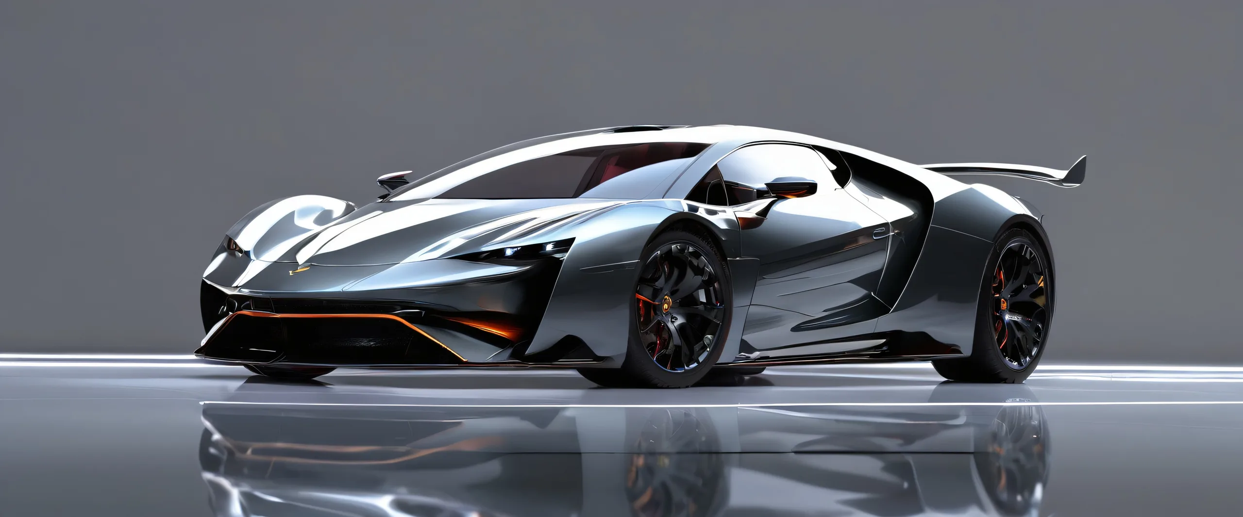 Ultra HD Ethereal Car Panorama Wallpaper Breathtaking desktop wallpaper of a car in a vast pure void, suitable for a PC or Desktop