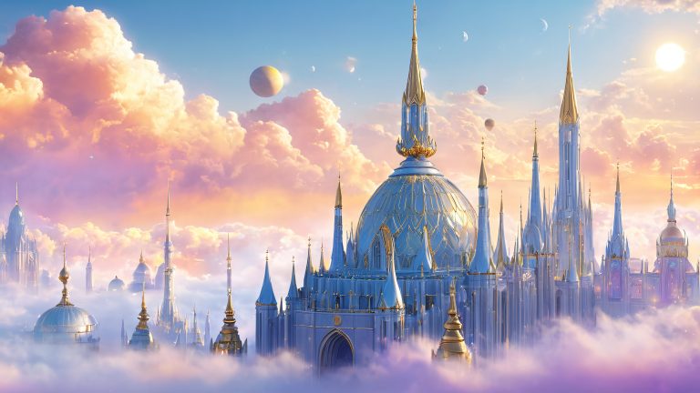 ethereal cityscape ablaze scaled