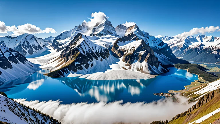 A stunning abstract artwork featuring swirling cosmic patterns in shades of blue and purple.