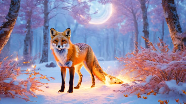 ethereal fox nine tails wallpaper scaled