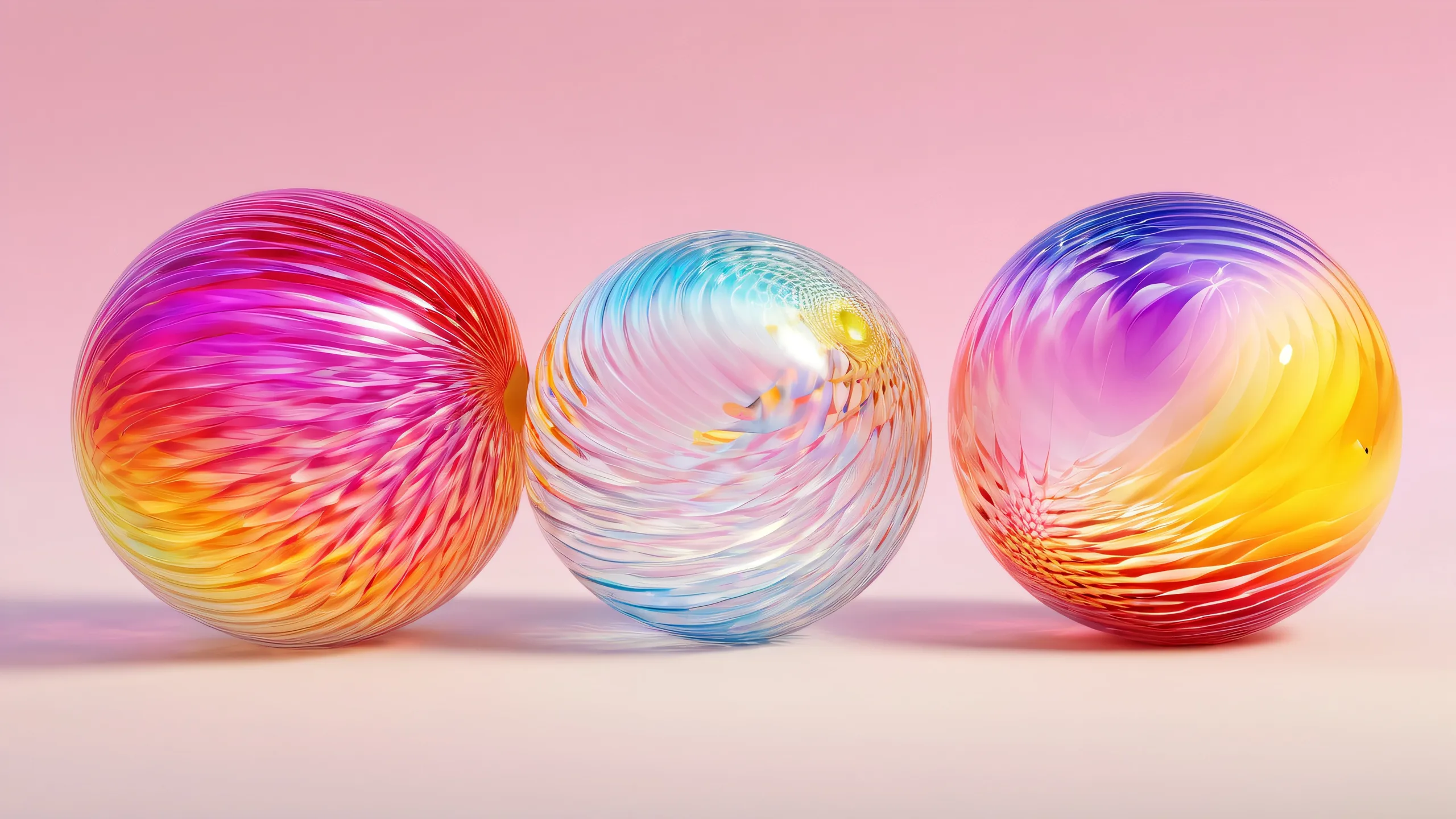 Ethereal Geometric Odyssey Aesthetic PC Wallpaper Breathtaking desktop wallpaper of abstract geometric sculptures on a Desktop/PC