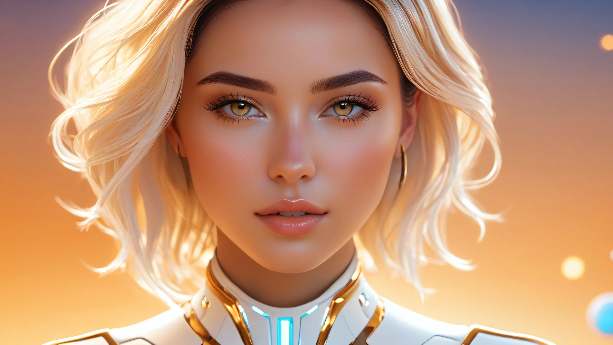 Ethereal Goddess of Mars Aesthetic PC Wallpaper A stunning 4K wallpaper featuring a realistic depiction of a woman amidst a planetary background with natural and ethereal tones.