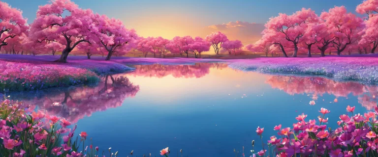 Breathtaking outdoor scene for desktop/PC screens, featuring a vast field and radiant colors.