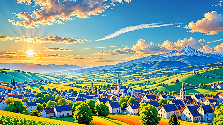 ethereal moonlit village scaled