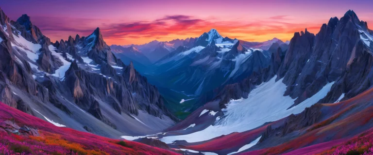 A serene and breathtaking desktop wallpaper of a mountain landscape, perfeito para um PC ou Desktop, with a vast pure void setting the tone for an epic scenery.