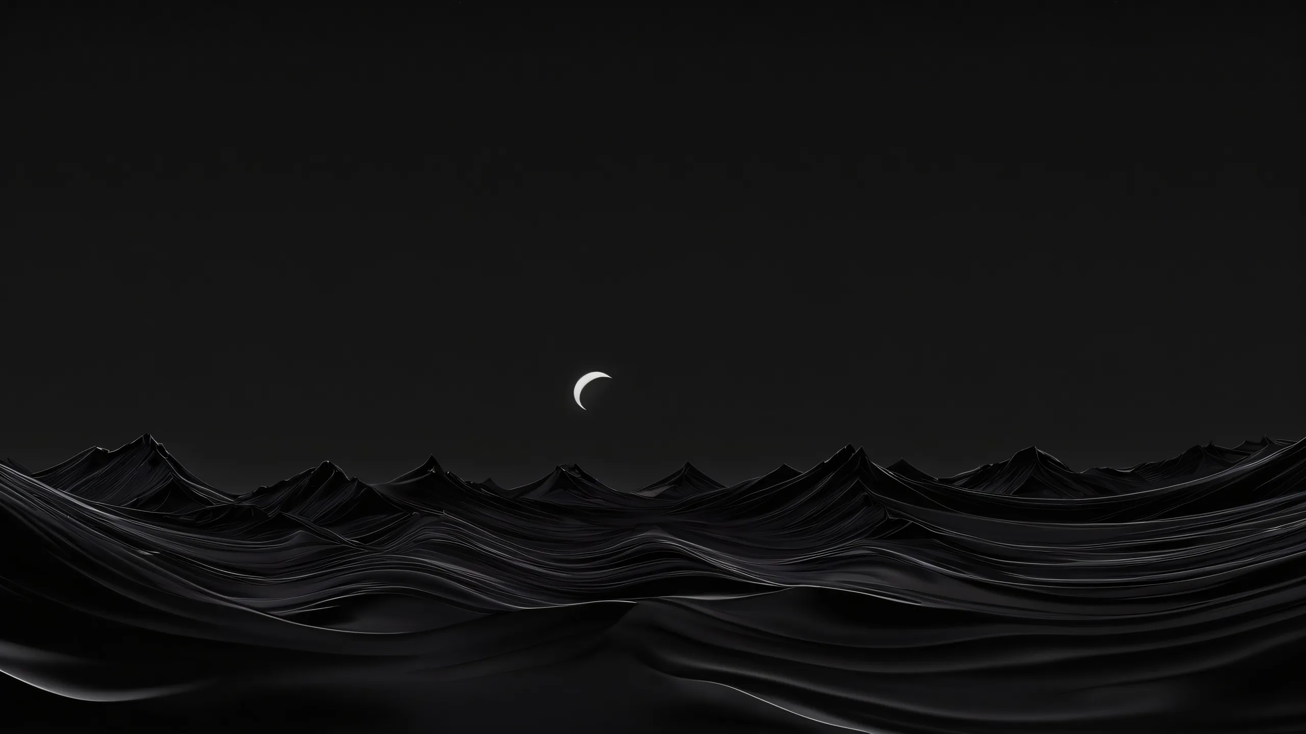 A stunning desktop wallpaper featuring a centered, pure void with deep depth of field, inspired by classical renaissance oil painting and visible brushstrokes. Suitable for Desktop/PC use.