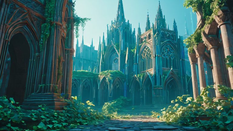ethereal ruinscape cyber scaled