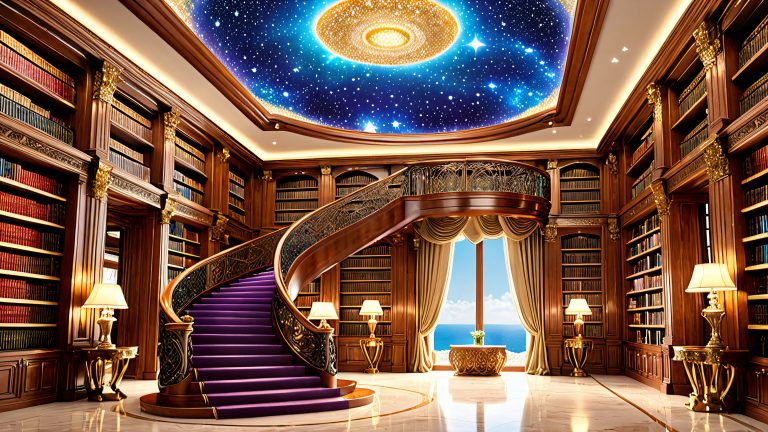 ethereal staircase 4k wallpaper scaled