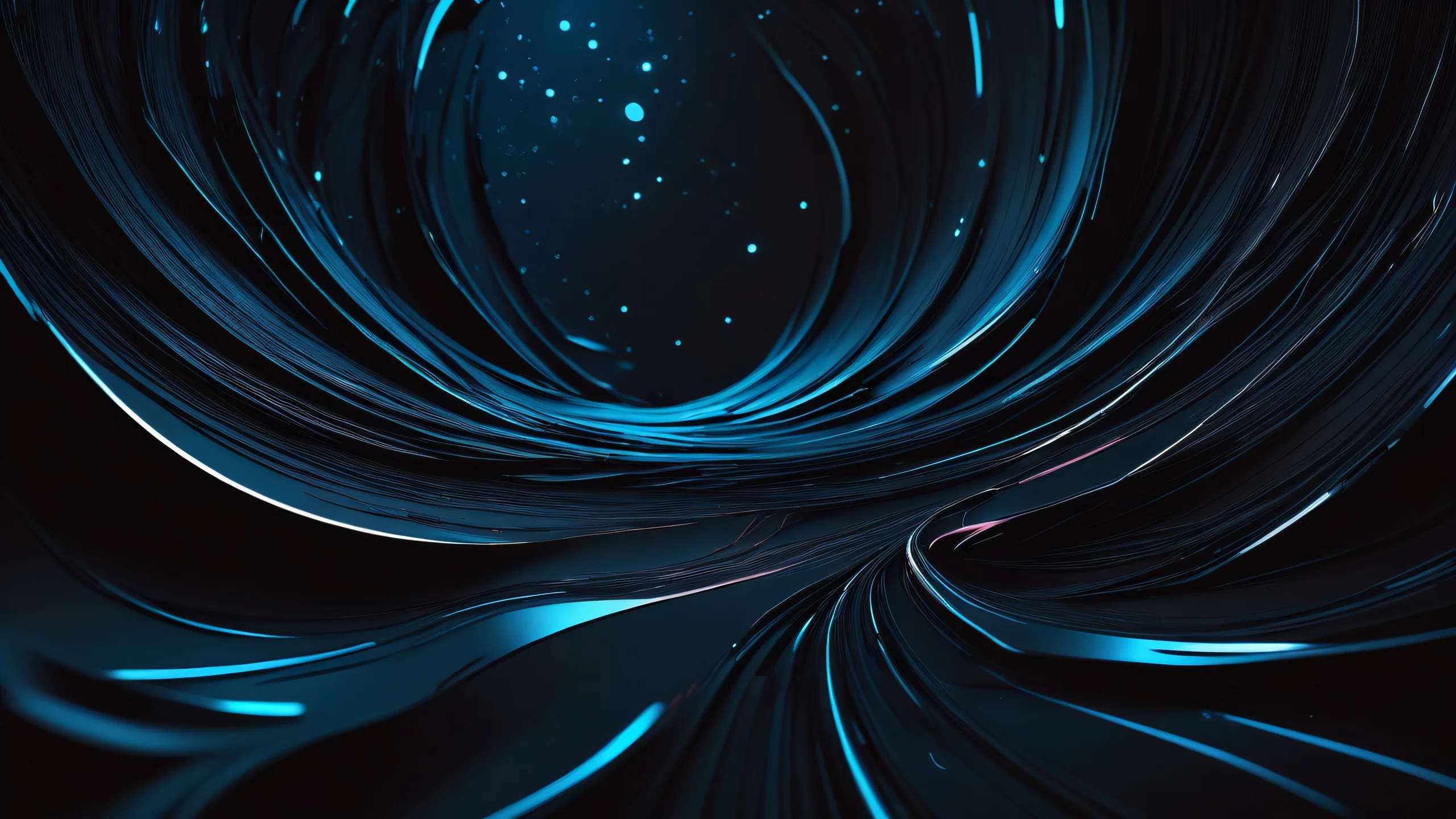 A stunningly beautiful void desktop wallpaper featuring a sleek dark mode aesthetic for your PC or Desktop, with deep perfect blacks and striking contrast.