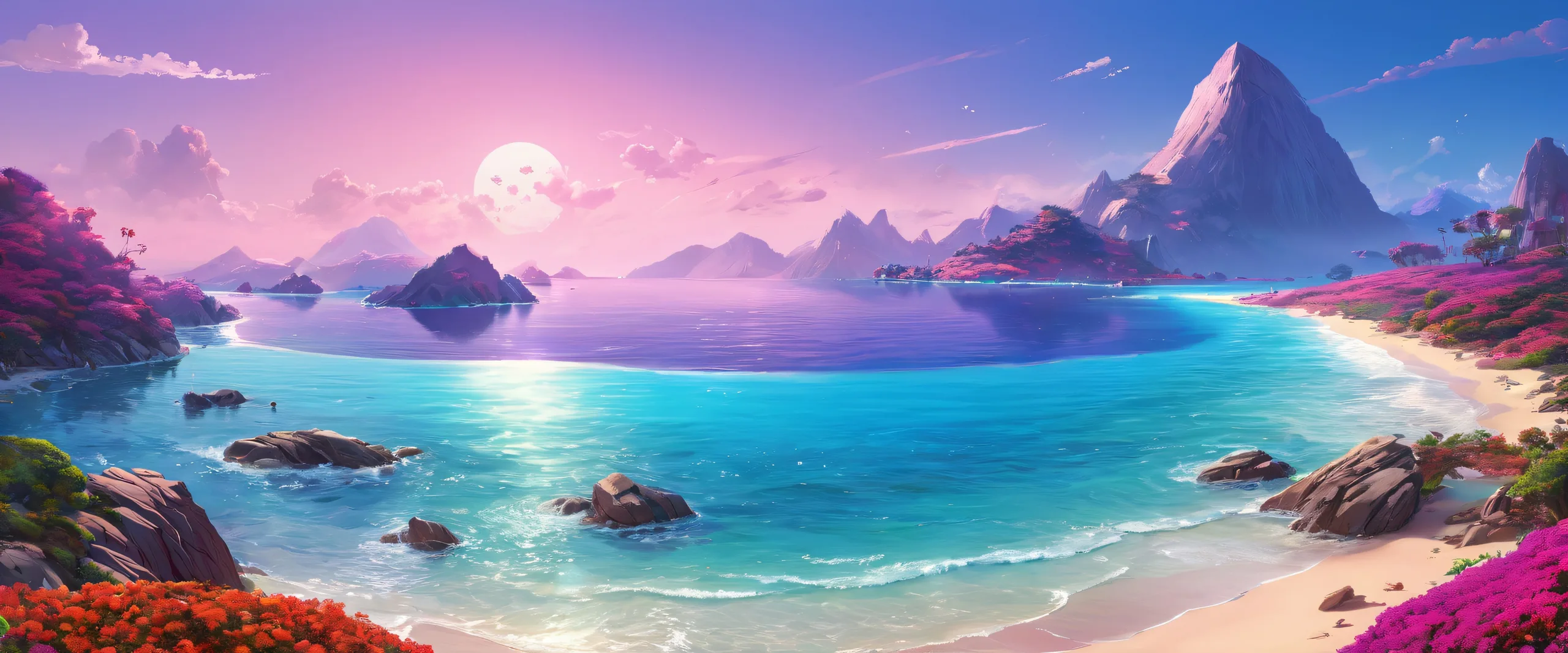 Stunning Ethereal Void Panorama Wallpaper Beautiful desktop wallpaper featuring a vast, pure void on a 21:9 ultrawide panoramic aspect ratio for Desktop/PC