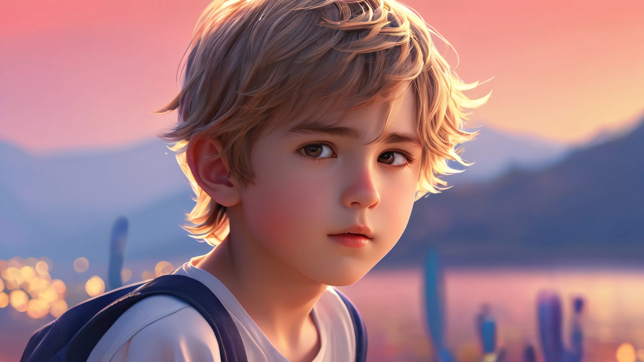 Ethereal Void Serenity Aesthetic PC Wallpaperperfeito para seu PC ou Desktop A beautifully composed desktop scene of a boy set against an endless pure void, perfect for your PC or Desktop.