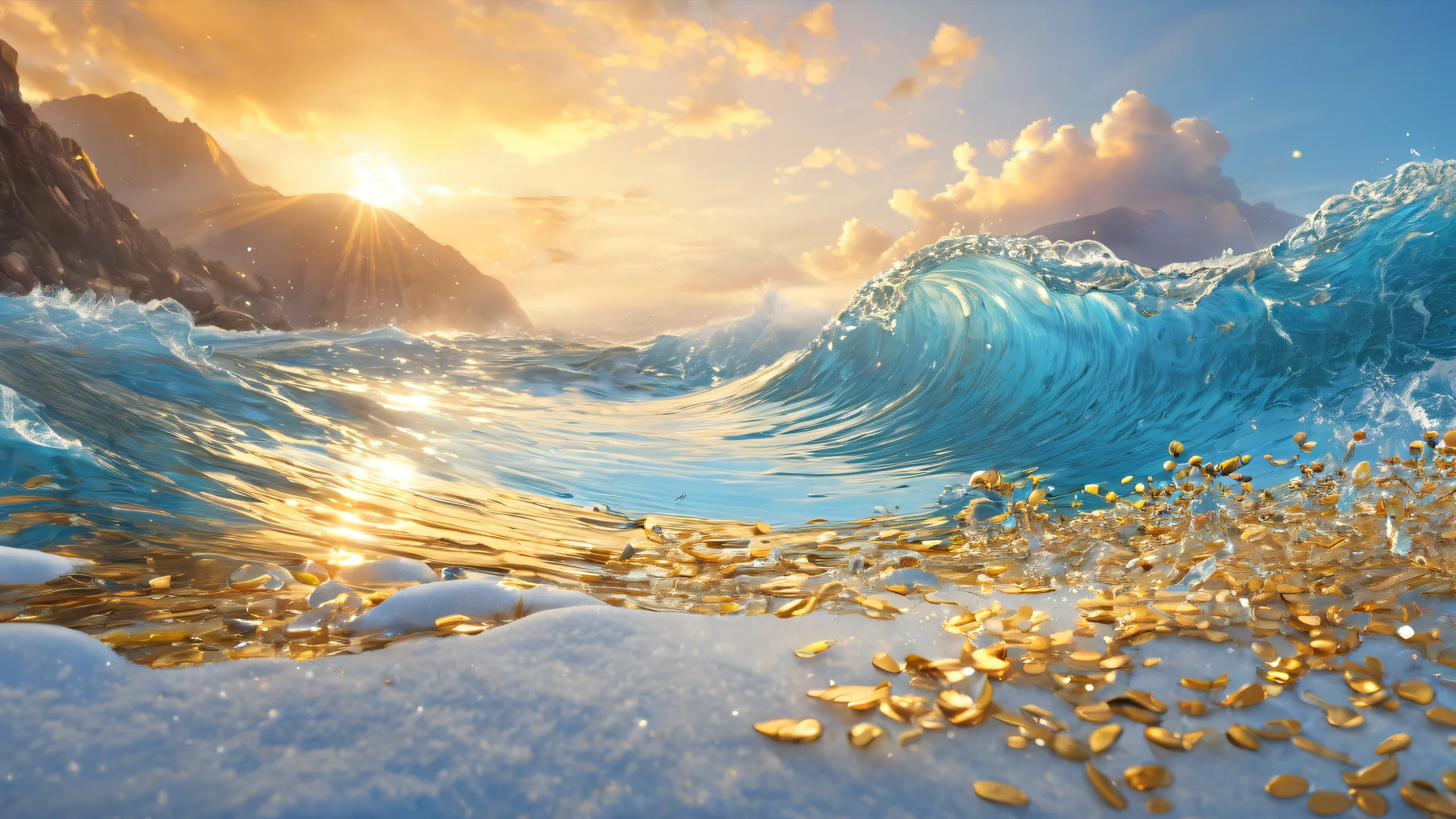 Ethereal Vortex Ascension 4K UHD Wallpaper Centered desktop scene of a mysterious vortex on a dark background, suitable for Desktop/PC use.