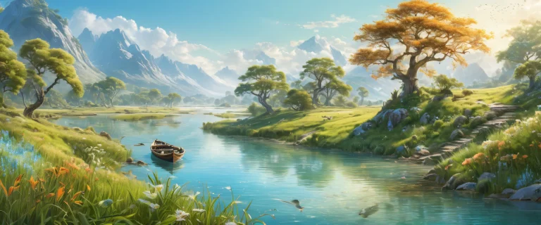 Desktop/PC wallpaper featuring a serene wildlife scene with intricate textures and warm sunlight.