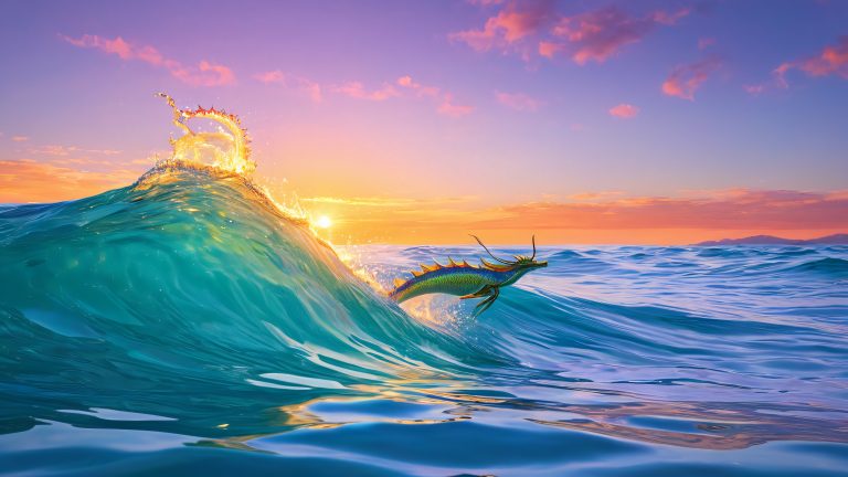 evening sea wallpaper majestic sunset ocean scene scaled