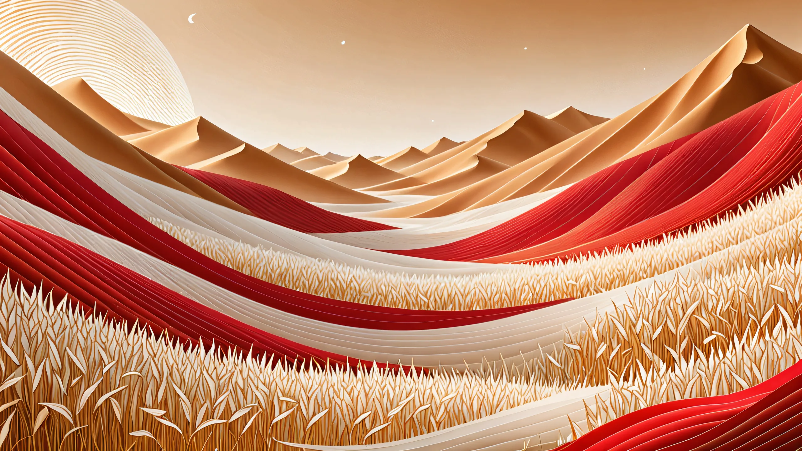 Award-winning digital art of expressive contrasts on a rice paper-like background for desktop/pc use.