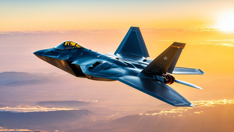 f 22 raptor golden hour skies wallpaper scaled