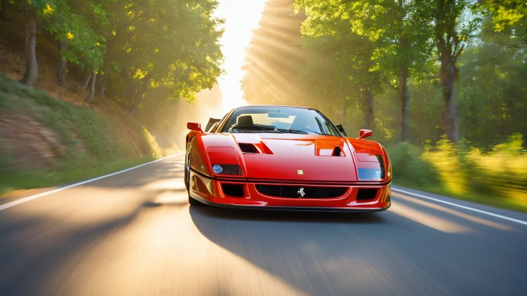 ferrari f40 4k desktop wallpaper racing road scene scaled