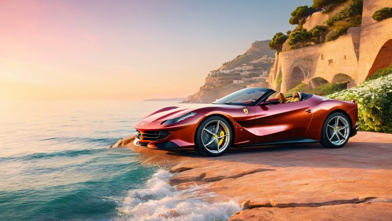 ferrari roma spider 4k desktop wallpaper scaled