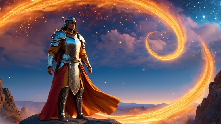 flame kissed warrior of the cosmos scaled