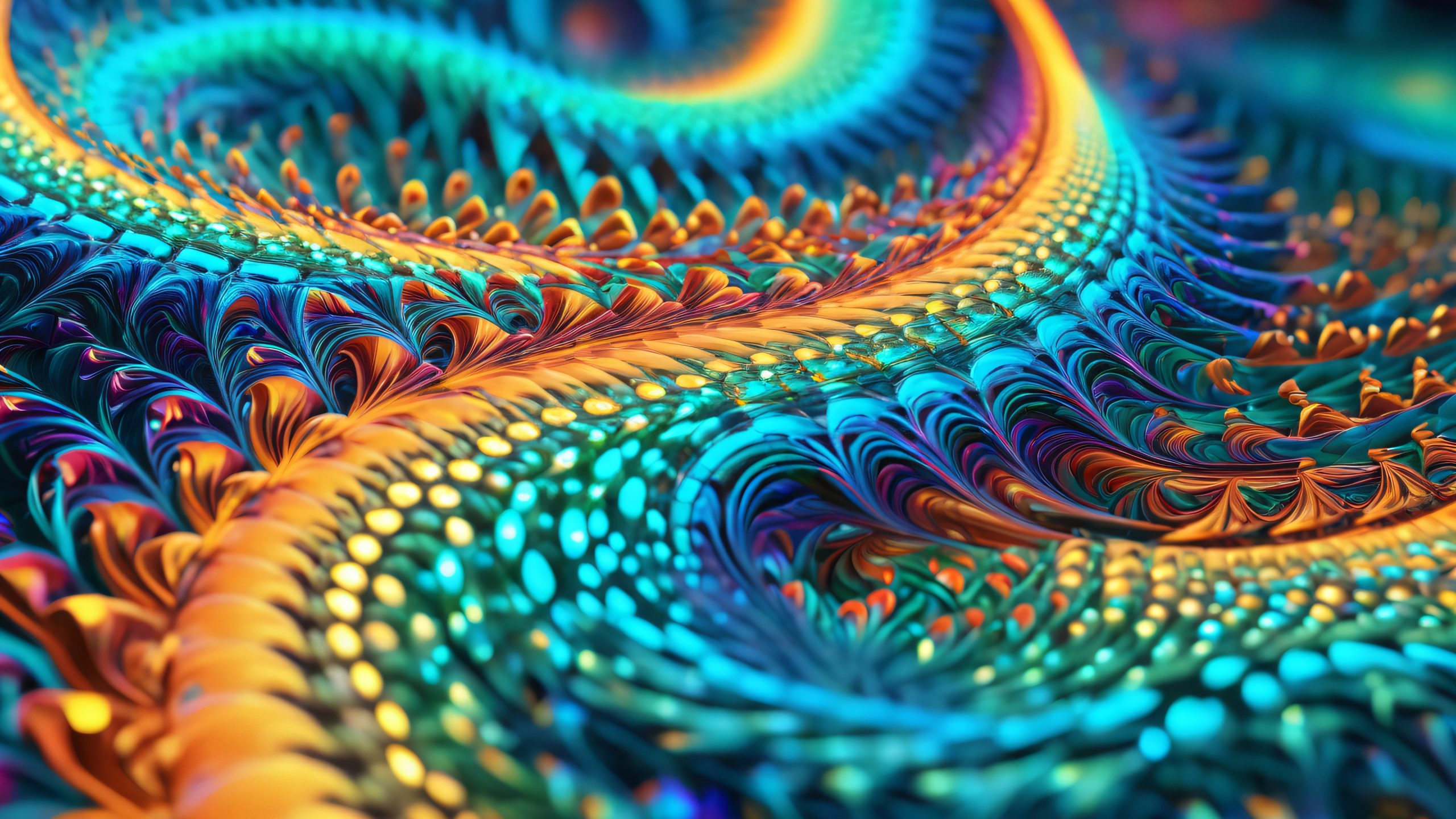 4K Fractaled Digital Dreamscape Wallpaper for PC/Mac A mesmerizing fractal world born from digital code for Desktop/PC use.