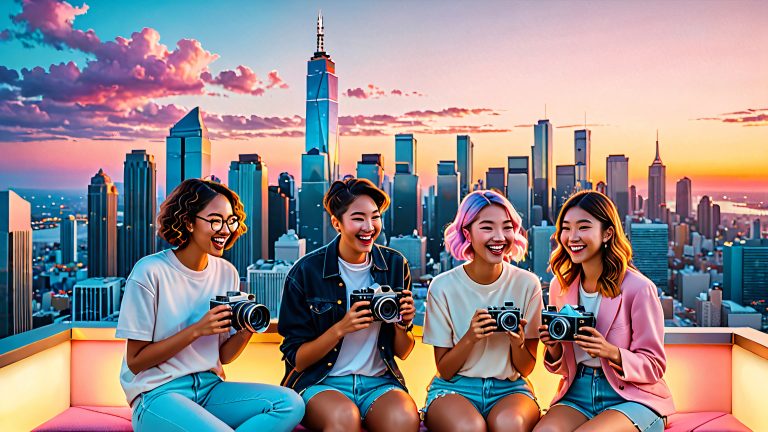 friends in focus 4k wallpaper camera creativity and cityscape delight scaled