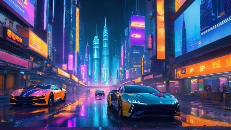 futuristic cityscape cyberpunk metropolis wallpaper scaled