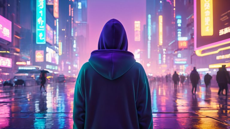 futuristic cityscape wallpaper dusk cyber scaled
